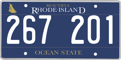RI license plate 267201