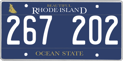 RI license plate 267202