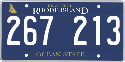 RI license plate 267213