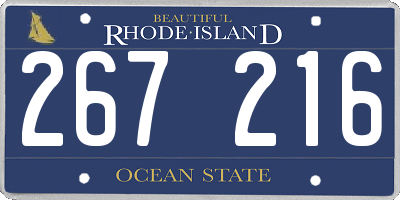 RI license plate 267216