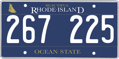 RI license plate 267225