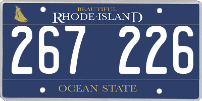 RI license plate 267226