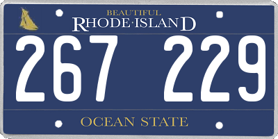 RI license plate 267229