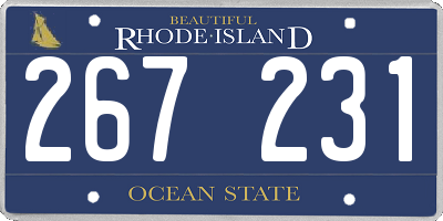 RI license plate 267231