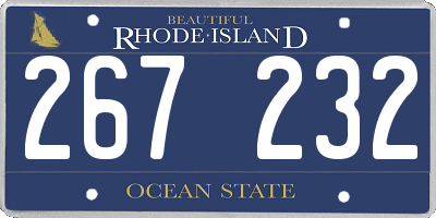 RI license plate 267232