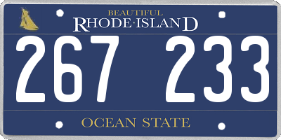 RI license plate 267233