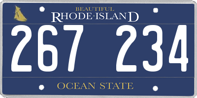 RI license plate 267234