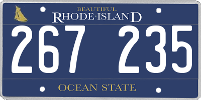 RI license plate 267235