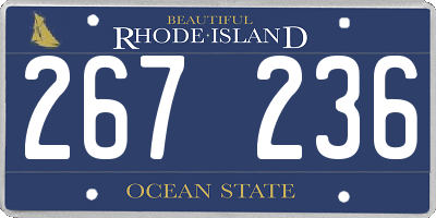 RI license plate 267236