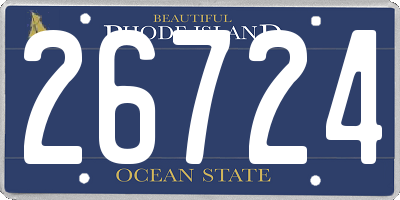 RI license plate 26724