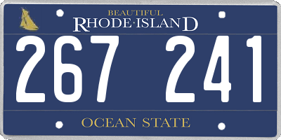 RI license plate 267241