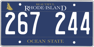 RI license plate 267244