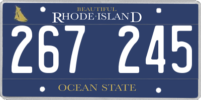 RI license plate 267245
