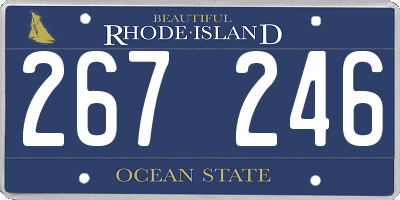 RI license plate 267246