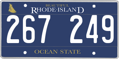 RI license plate 267249