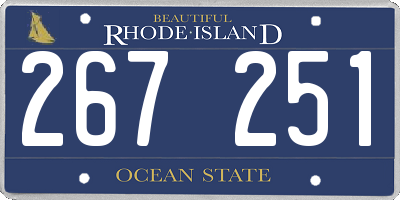 RI license plate 267251