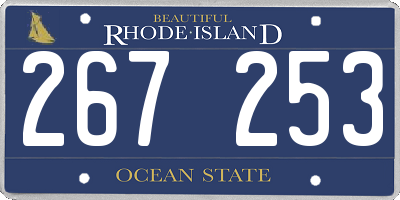 RI license plate 267253