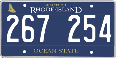 RI license plate 267254