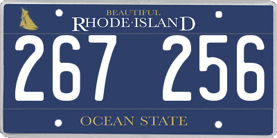 RI license plate 267256