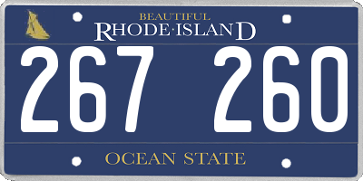 RI license plate 267260