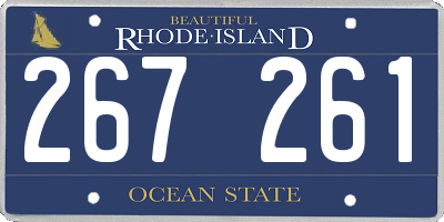 RI license plate 267261