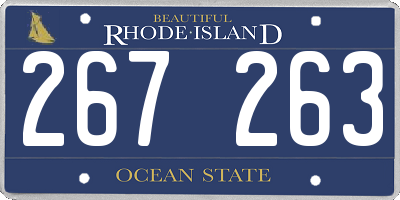 RI license plate 267263