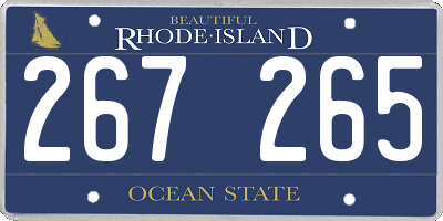 RI license plate 267265