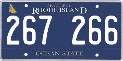 RI license plate 267266