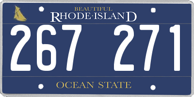 RI license plate 267271