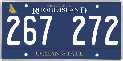 RI license plate 267272