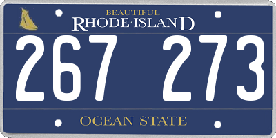 RI license plate 267273