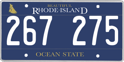 RI license plate 267275