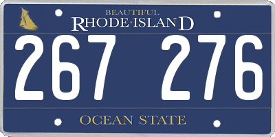 RI license plate 267276