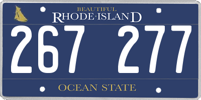 RI license plate 267277