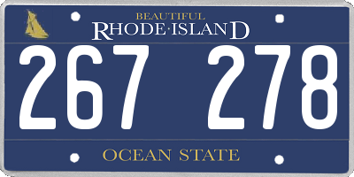 RI license plate 267278