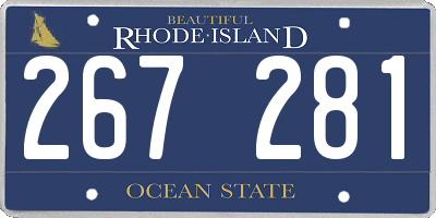 RI license plate 267281