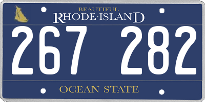 RI license plate 267282
