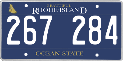 RI license plate 267284