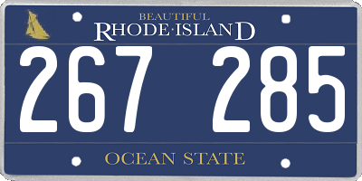 RI license plate 267285