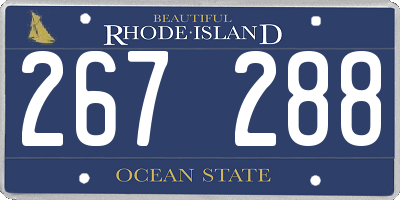 RI license plate 267288