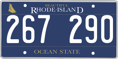 RI license plate 267290