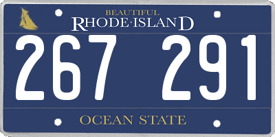 RI license plate 267291
