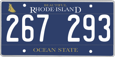 RI license plate 267293