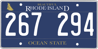 RI license plate 267294