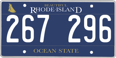 RI license plate 267296