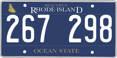 RI license plate 267298