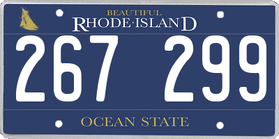 RI license plate 267299