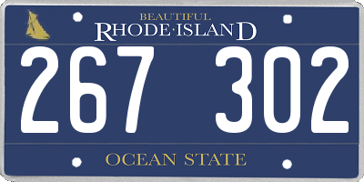 RI license plate 267302
