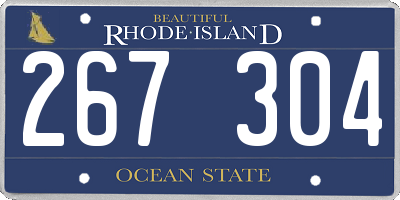 RI license plate 267304