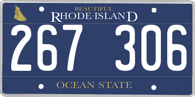 RI license plate 267306